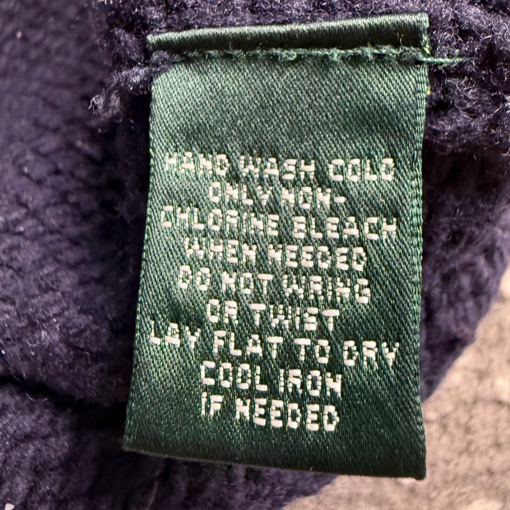 Ralph Lauren Cardigan Womens Medium Navy Blue Military Gold Crest Button Shawl - Picture 6 of 6